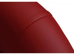 Poltrona*Dmora Poltrona Dpanett, Poltrona de sala, Assento acolchoado, Cadeira com braços em couro ecológico, 64x63h76 cm, Vermelho