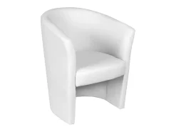 Dmora Poltrona Dpanett, Poltrona de sala, Assento acolchoado, Cadeira com braços em couro ecológico, 64x63h76 cm,^ Poltrona