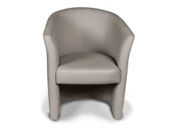 Best Dmora Poltrona Dpanett, Poltrona de sala, Assento acolchoado, Cadeira com braços em couro ecológico, 64x63h76 cm, Cinza Cinzento