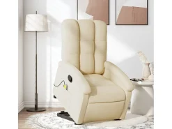 Online Poltrona elevatória de massagens tecido cor SHL811767 Creme