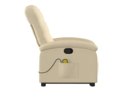 Online Poltrona elevatória de massagens tecido cor SHL811767 Creme