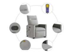 Sale Poltrona elevatória de massagens tecido -nublado SHL805006 Cinzento