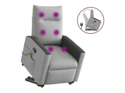 Sale Poltrona elevatória de massagens tecido -nublado SHL805006 Cinzento