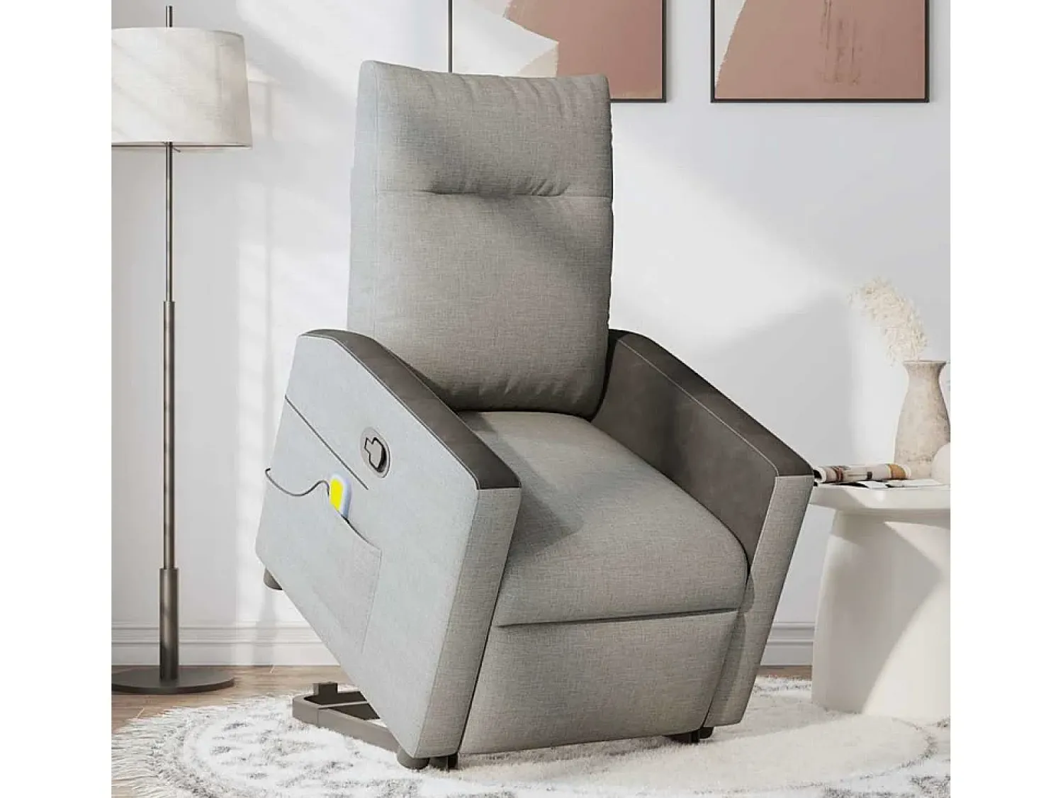 Sale Poltrona elevatória de massagens tecido -nublado SHL805006 Cinzento