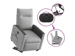 Sale Poltrona elevatória de massagens tecido -nublado SHL805006 Cinzento