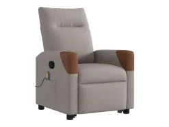 New Poltrona elevatória de massagens tecido cinzento-acastanhado SHL508192 Taupe