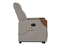 New Poltrona elevatória de massagens tecido cinzento-acastanhado SHL508192 Taupe