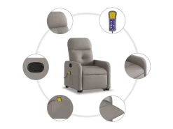 Poltrona* Poltrona elevatória de massagens tecido cinzento-acastanhado SHL509266 Taupe