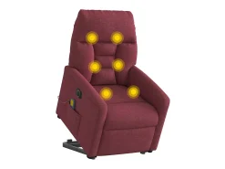 Poltrona* Poltrona elevatória de massagens elétrica tecido tinto SHL697197 Vermelho