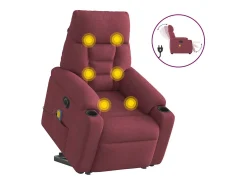 Poltrona* Poltrona elevatória de massagens elétrica tecido tinto SHL697197 Vermelho