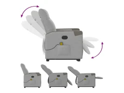 Poltrona elevatória de massagens tecido -nublado SHL839751^ Poltrona