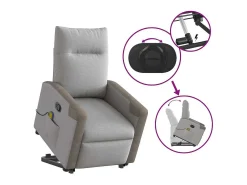 Poltrona elevatória de massagens tecido -nublado SHL839751^ Poltrona