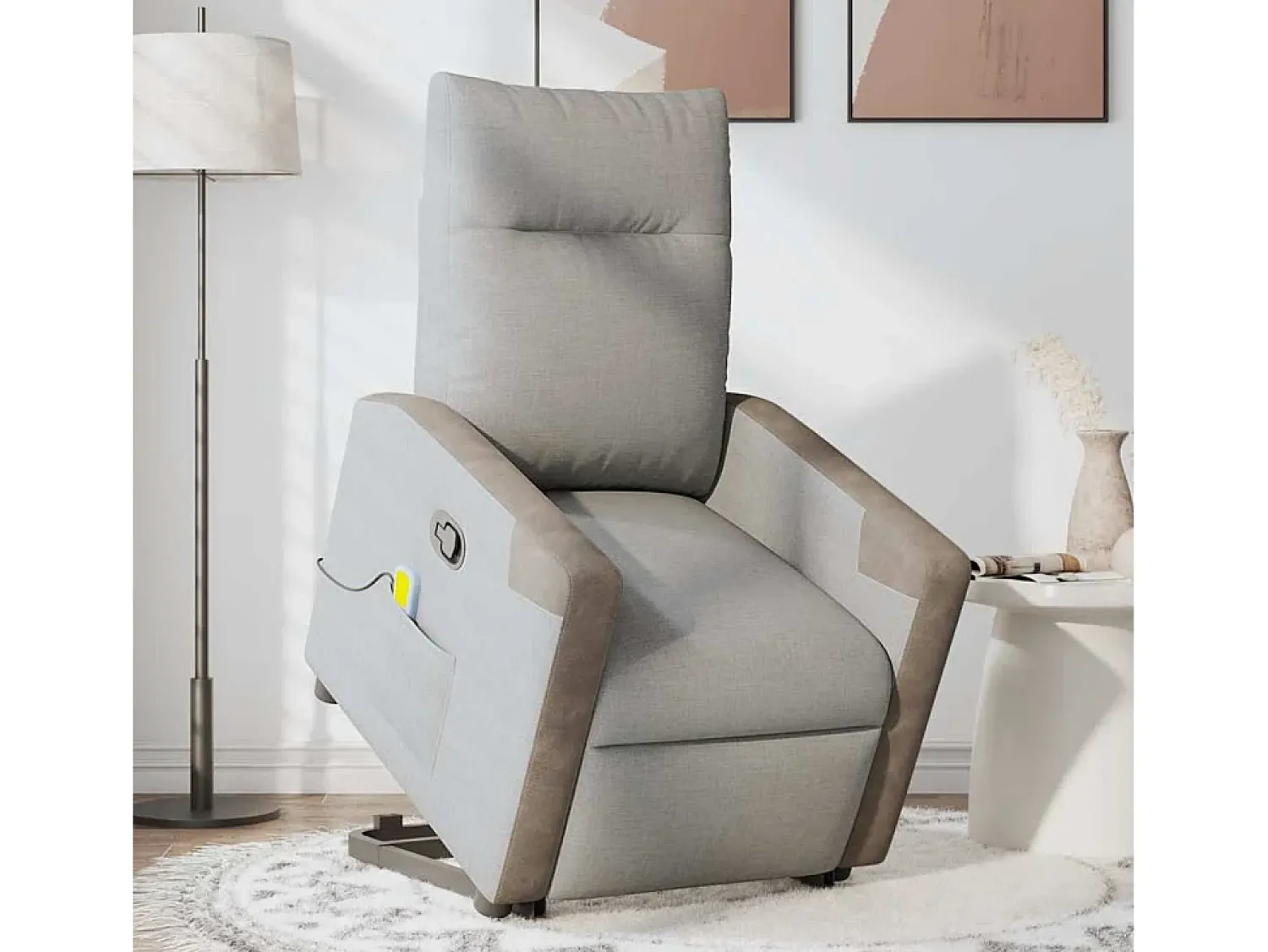 Poltrona elevatória de massagens tecido -nublado SHL839751^ Poltrona