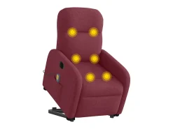 Online Poltrona elevatória de massagens elétrica tecido tinto SHL31113 Vermelho