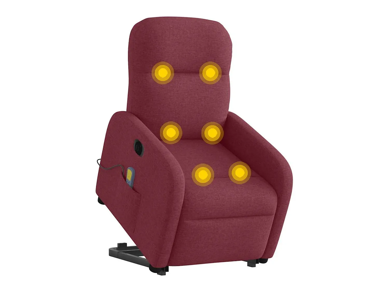 Online Poltrona elevatória de massagens elétrica tecido tinto SHL31113 Vermelho