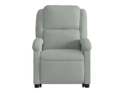 Sale Poltrona elevatória de massagens veludo cinza-claro SHL315419 Cinzento