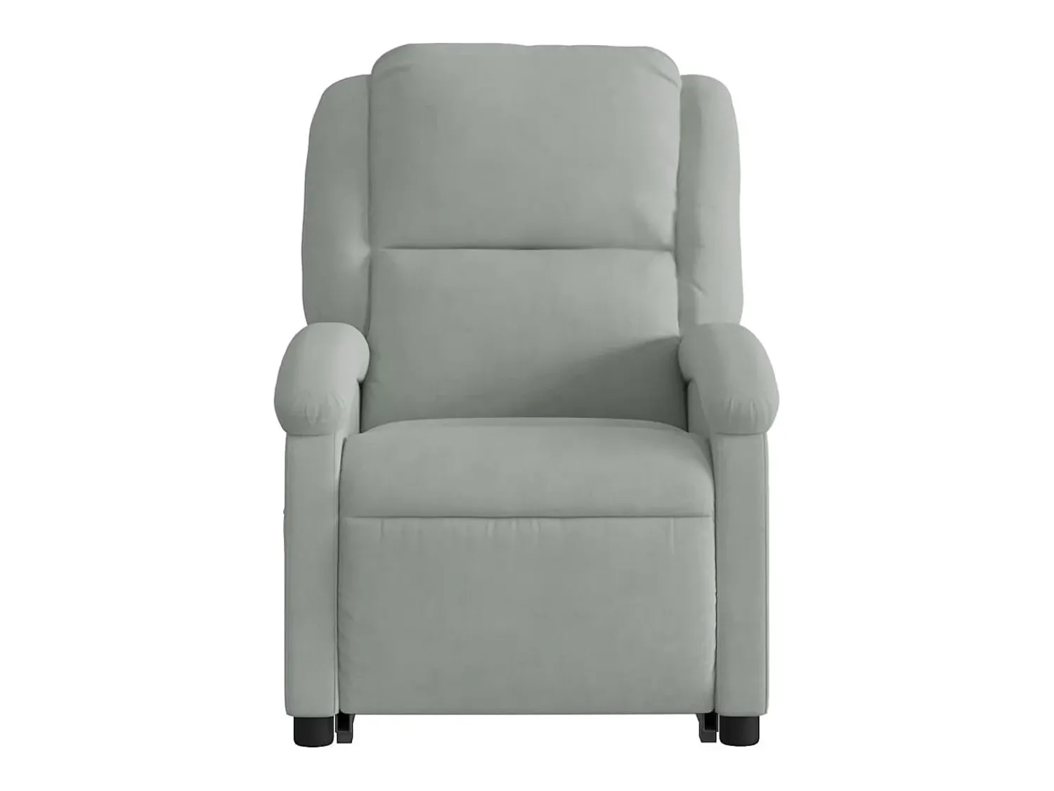 Sale Poltrona elevatória de massagens veludo cinza-claro SHL315419 Cinzento