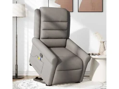 Poltrona elevatória de massagens tecido cinzento-acastanhado SHL972753^ Poltrona