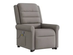 Poltrona elevatória de massagens tecido cinzento-acastanhado SHL972753^ Poltrona