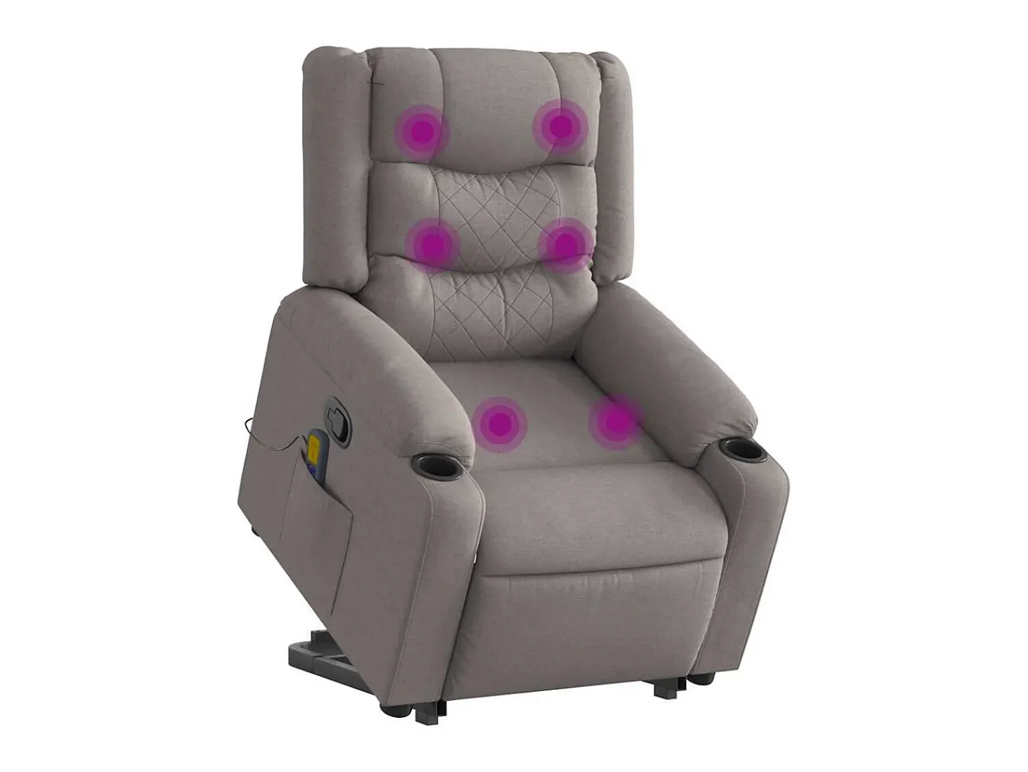 Poltrona| Poltrona elevatória de massagens tecido cinzento-acastanhado SHL189226 Taupe