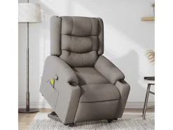 Poltrona| Poltrona elevatória de massagens tecido cinzento-acastanhado SHL189226 Taupe