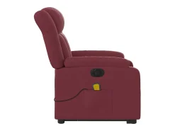Poltrona*vidaxl Poltrona elevatória de massagens elétrica tecido tinto Vermelho