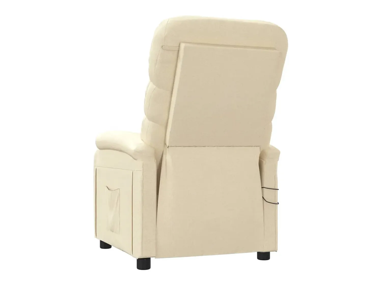 Outlet vidaxl Poltrona elevatória de massagens elétrica tecido Creme