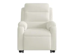 Discount vidaxl Poltrona elevatória de massagens veludo cor Creme