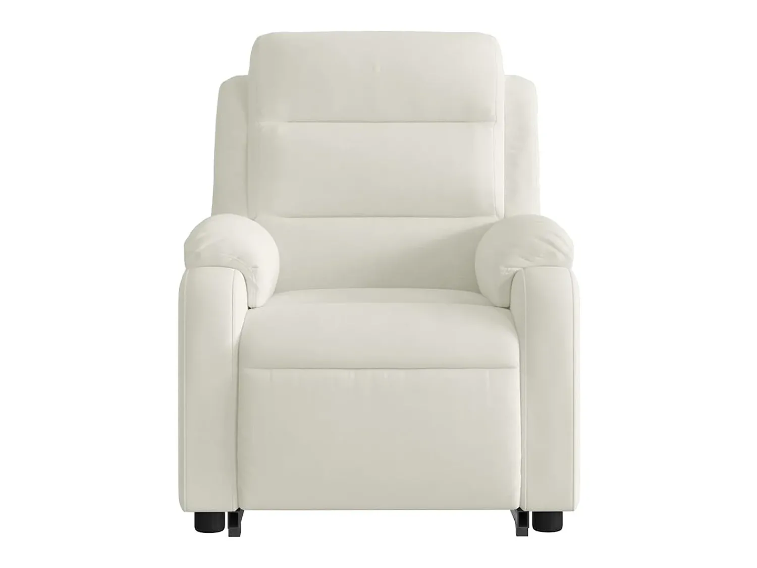 Discount vidaxl Poltrona elevatória de massagens veludo cor Creme