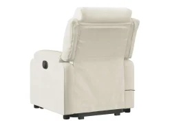 Discount vidaxl Poltrona elevatória de massagens veludo cor Creme