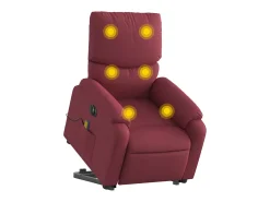 Poltrona| Poltrona elevatória de massagens elétrica tecido tinto SHL352321 Vermelho