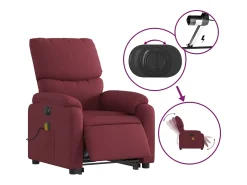 Poltrona| Poltrona elevatória de massagens elétrica tecido tinto SHL352321 Vermelho