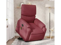 Poltrona| Poltrona elevatória de massagens elétrica tecido tinto SHL352321 Vermelho