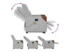Poltrona* Poltrona elevatória de massagens tecido -nublado SHL72754 Cinzento