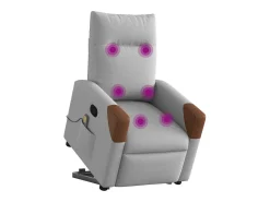 Poltrona* Poltrona elevatória de massagens tecido -nublado SHL72754 Cinzento
