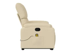 Poltrona elevatória de massagens tecido cor SHL864797 Creme