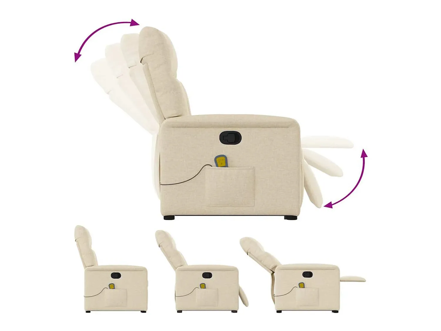 Poltrona| Poltrona elevatória de massagens tecido cor SHL89364 Creme