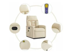 Poltrona| Poltrona elevatória de massagens tecido cor SHL89364 Creme