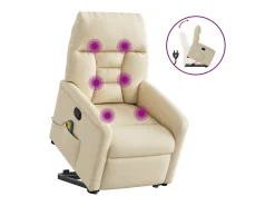 Poltrona| Poltrona elevatória de massagens tecido cor SHL89364 Creme