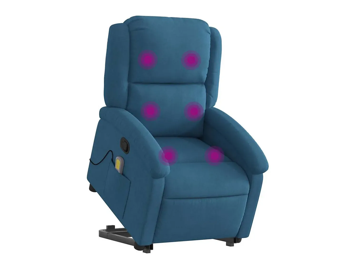 Online Poltrona elevatória de massagens veludo SHL760115 Azul