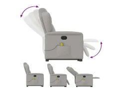 Poltrona* Poltrona elevatória de massagens tecido -nublado SHL153072 Cinzento
