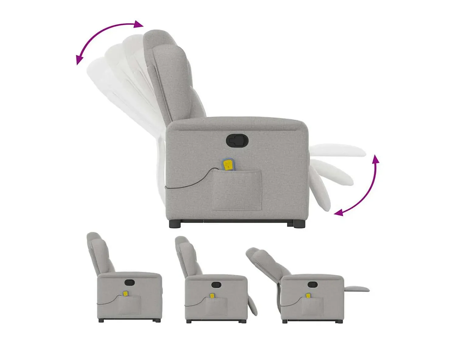 Poltrona* Poltrona elevatória de massagens tecido -nublado SHL153072 Cinzento