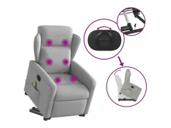Poltrona* Poltrona elevatória de massagens tecido -nublado SHL153072 Cinzento
