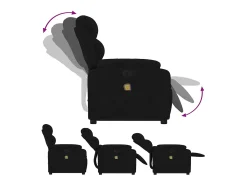 Poltrona* Poltrona elevatória de massagens veludo SHL930886 Preto