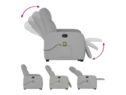 Poltrona* Poltrona elevatória de massagens tecido -nublado SHL961010 Cinzento