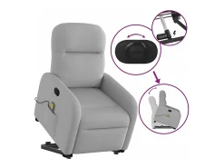 Poltrona* Poltrona elevatória de massagens tecido -nublado SHL961010 Cinzento