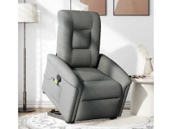 Poltrona elevatória de massagens tecido cinzento-escuro SHL251803^ Poltrona