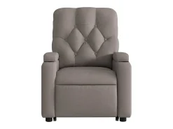 Poltrona elevatória de massagens tecido cinzento-acastanhado SHL539195^ Poltrona