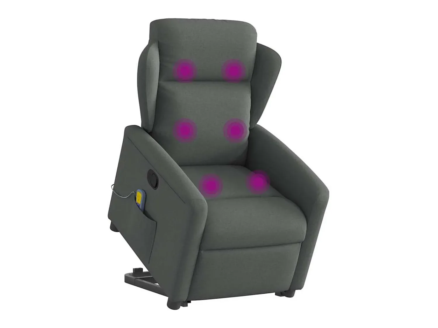 New Poltrona elevatória de massagens tecido cinzento-escuro SHL403692 Cinza antracite