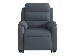 New Poltrona elevatória de massagens veludo cinza-escuro SHL748034 Cinza antracite